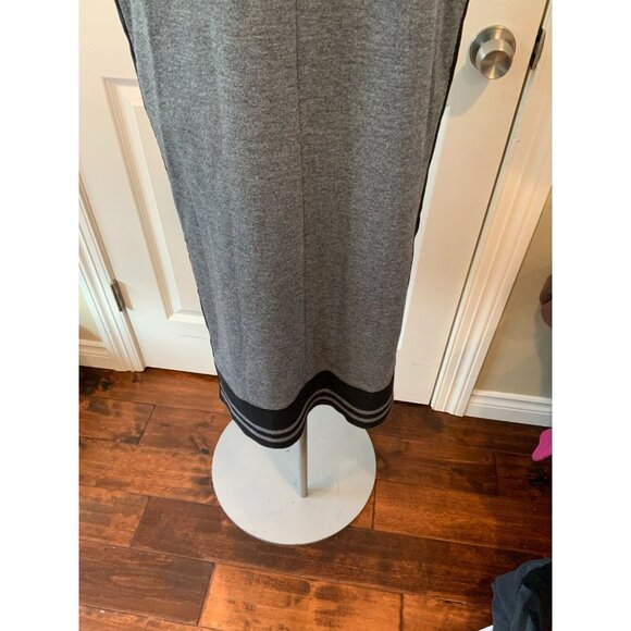 Public School New York Gray Striped Short Sleeve Knit Polo Dress, Size Small - Picture 8 of 9